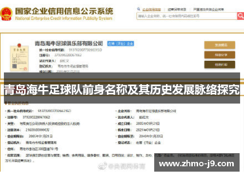 青岛海牛足球队前身名称及其历史发展脉络探究 青岛海牛足球队前身名称及其历史发展脉络探究
