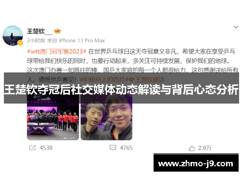 王楚钦夺冠后社交媒体动态解读与背后心态分析