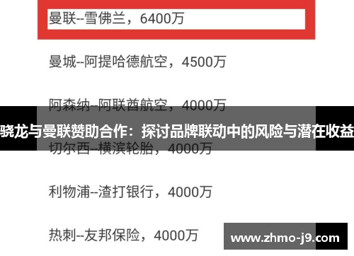 骁龙与曼联赞助合作:探讨品牌联动中的风险与潜在收益 骁龙与曼联赞助合作:探讨品牌联动中的风险与潜在收益